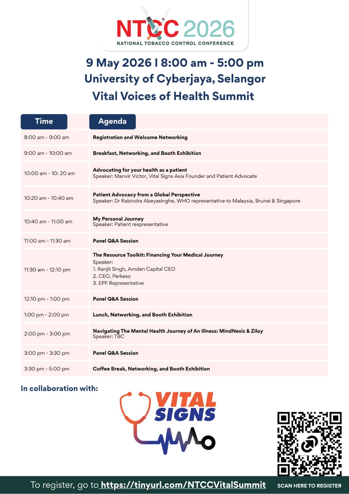 Vital Voices of Health Summit poster